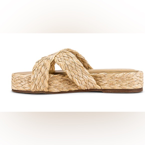 NWOT Kaanas Inagua Sandal Woven Raffia Braided 1.25” Platform Sandal Revolve - Picture 5 of 8